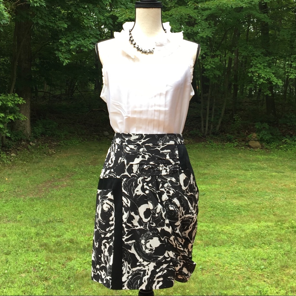 ANTHROPOLOGIE Silk “Winterbloom” Skirt - NEW - 14 - Picture 2 of 8